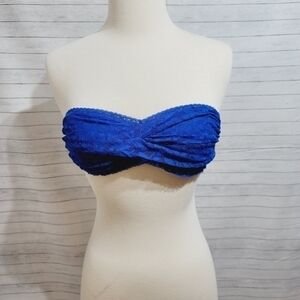 ABERCROMBIE & FITCH ROYAL BLUE, LACE STRAPLESS BRA TOP, SZ XS/SMALL